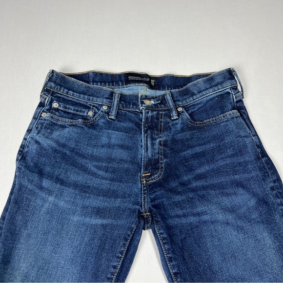 Abercombie & Fitch Athletic Skinny Stretch Women’s Blue Denim Jeans Size 30/30 - Picture 2 of 8